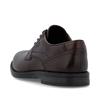 Rieker Laced Plain Toe Shoe - Dark Brown Leather